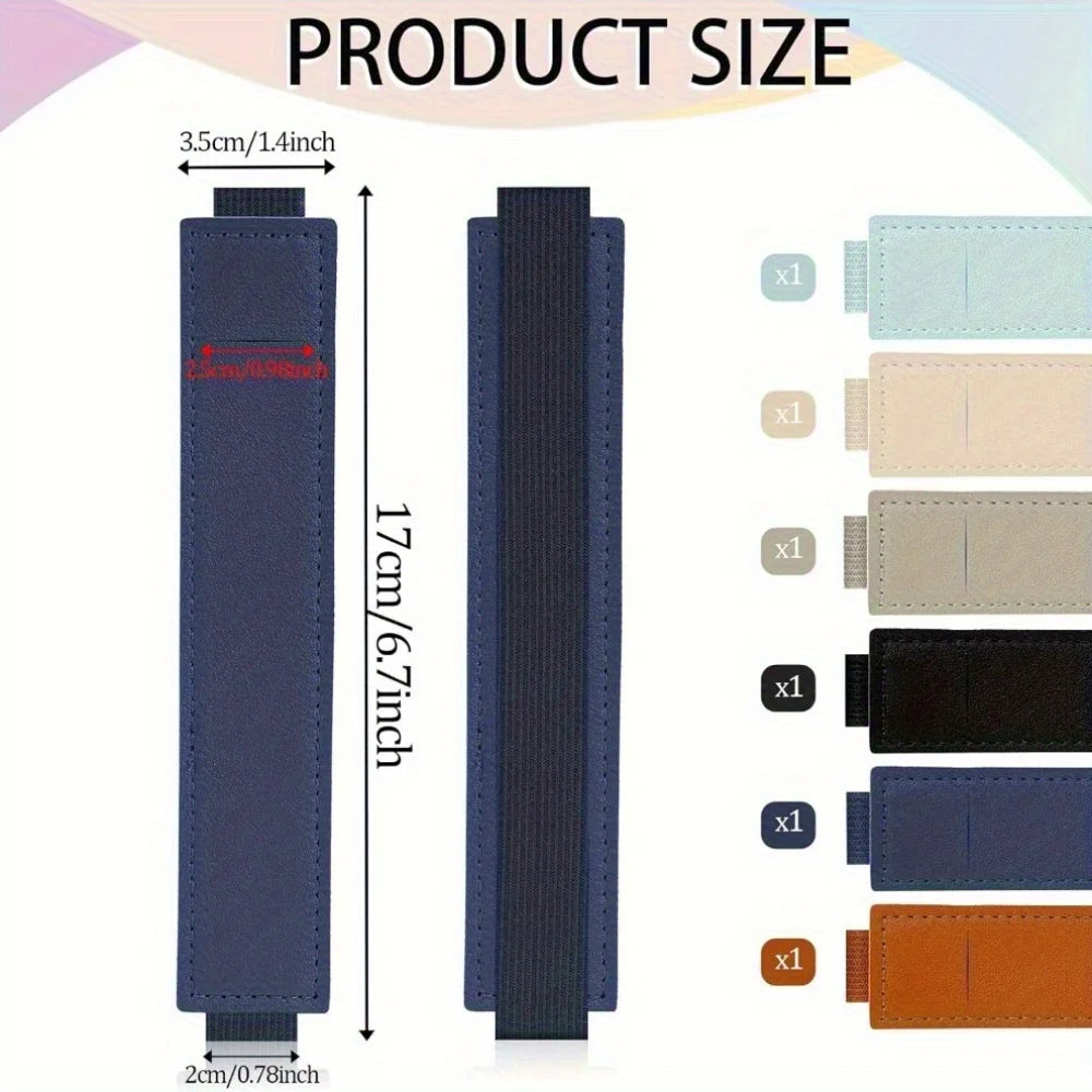 Elastischer Leder Stiftehalter Clip – Robusto Leder Pen-Halterung mit Gummiband para notizbücher, tabletas y portátiles