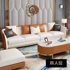 Luxuriöses Designer Ledersofa aus Echtleder – Modernes L-/U-Form Sofa im italienischen Stil, individuell konfigurierbare Wohnlandschaft für das Wohnzimmer