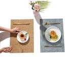 Nordic Square Leder-Tischsets beidseitig – Wasserdichte &amp; hitzeisolierende Platzmatten für Zuhause &amp; Hotel (1/2/3/4 Stück) 