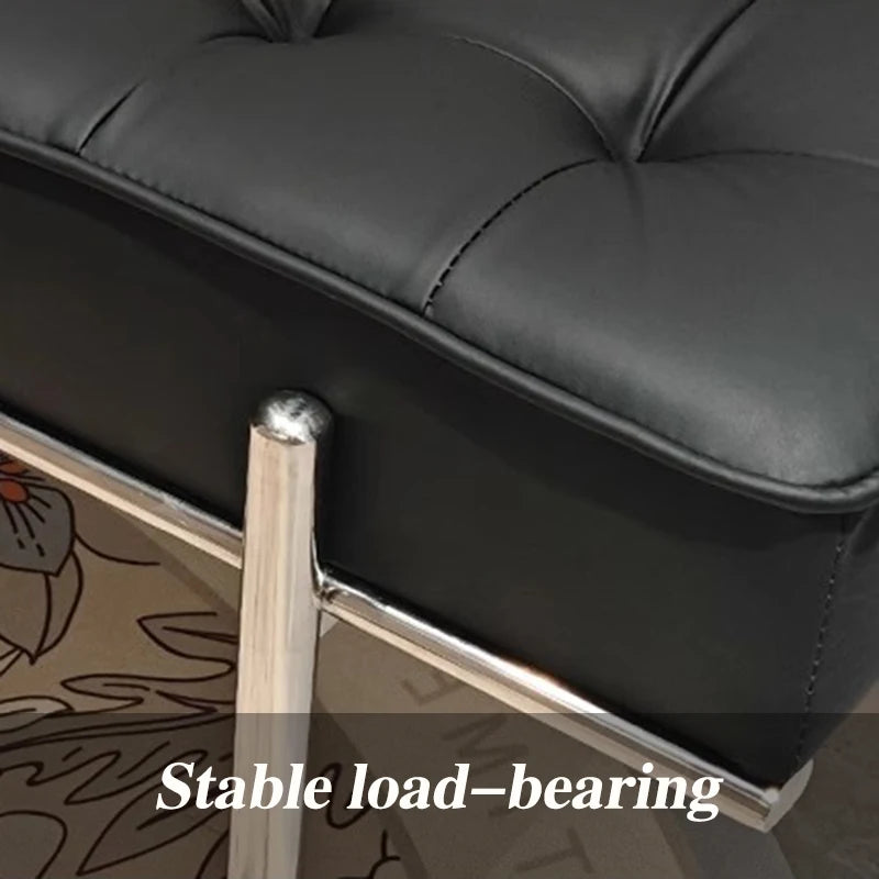 Luxus Leder Ottoman Sitzbank – Moderner Schuhwechsel-Hocker für Flur, Wohnzimmer & Eingangsbereich