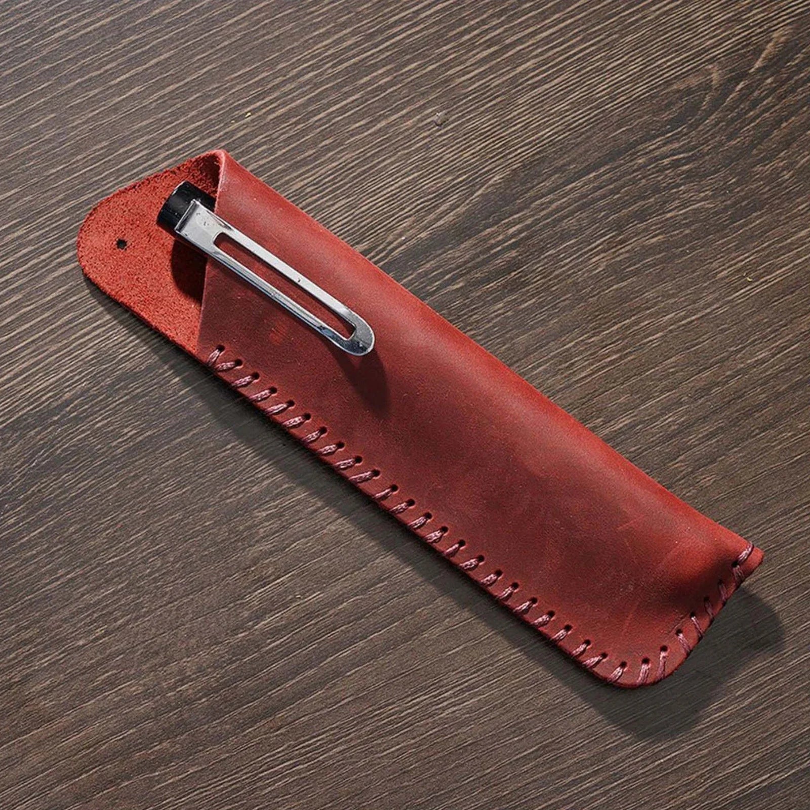 Weiches Leder Stifteetui – Handgefertigte Pen Hülle aus echtem Leder für Schule, Büro &amp; Reisen
