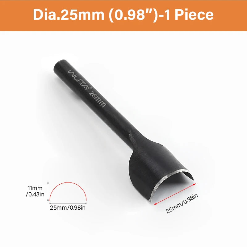 WUTA Basic Series Lederstanzen Set 5–11 tlg. – Halbmond- & Eckenstanzer aus Carbonstahl für Gürtel, Taschen & Riemenenden