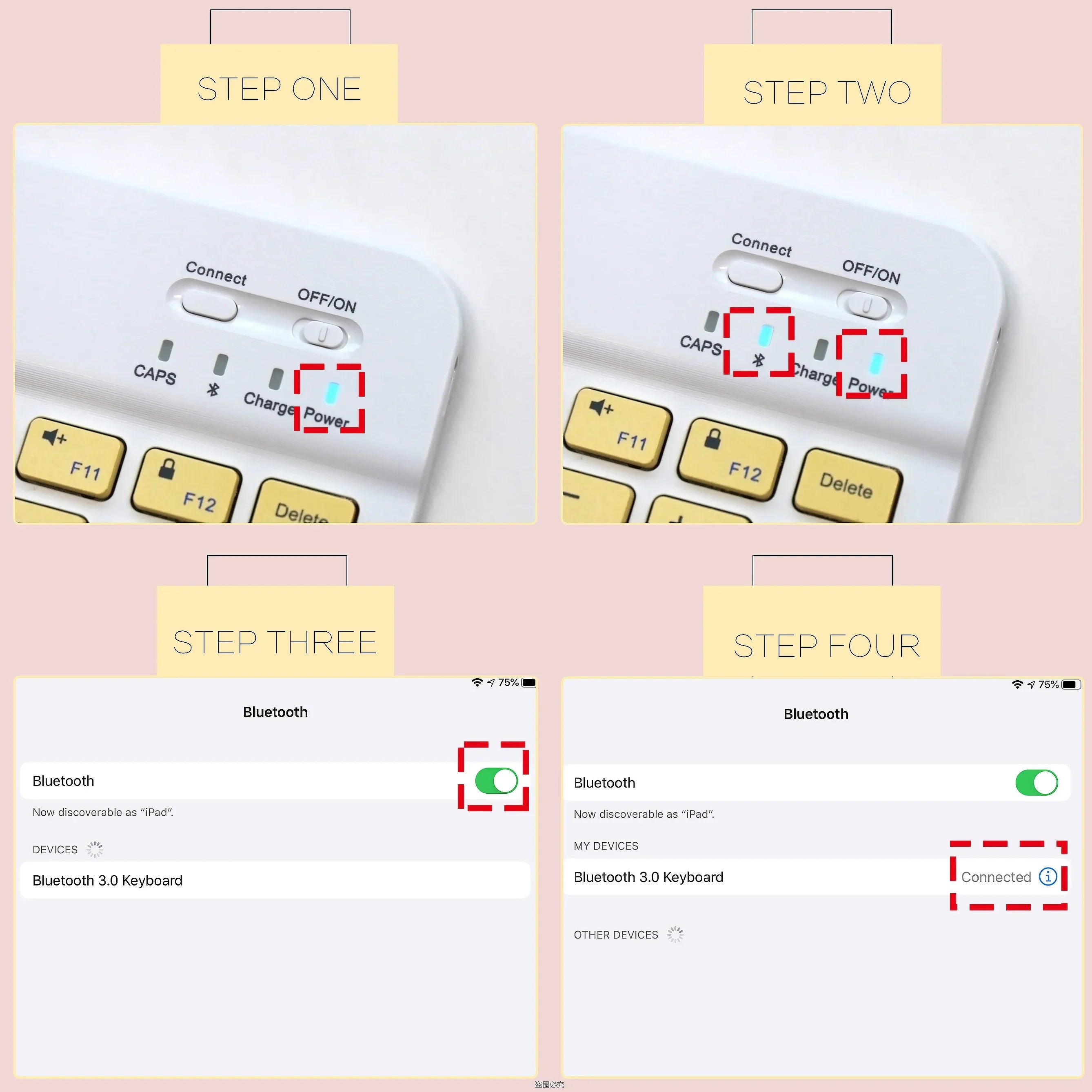 Bunte Bluetooth Tastatur Hülle für iPad 10.2, iPad 7/8/9/10, iPad Pro 11, iPad Air 4 & 5, iPad mini 5 & 6 – Magnetisches Leder Stand Case mit Keyboard