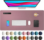 Großes Leder Mousepad & Schreibtischunterlage – Wasserdichte PU Leder Desk Mat für Büro, Homeoffice & Gaming