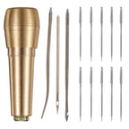 Ensemble de sacs en cuir avec pinces à linge – Kit de bricolage professionnel pour cuir, toile, chaussures et réparations 