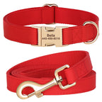 Ensemble de harnais et de laisse personnalisés pour chiens en cuir PU – Attaches individuelles avec ceinture pour petits et grands chiens 