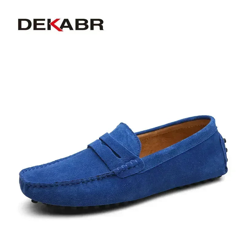 DEKABR Herren Loafer aus echtem Rindsleder – Bequeme Slip-On Mokassins & Driving Shoes in großen Größen bis 49