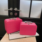 PU-Leder Kosmetik- & Kulturbeutel mit Griff – Große, portable Make-up Reise- & Toiletry Bag mit viel Stauraum für Damen