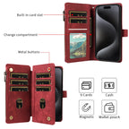 Funda tipo billetera de cuero PU para Samsung Galaxy – Funda abatible con tarjeta y cierre magnético para S25 Edge, S24, S23, S22, S21, S20, S10, S9, S8 Plus y Note20