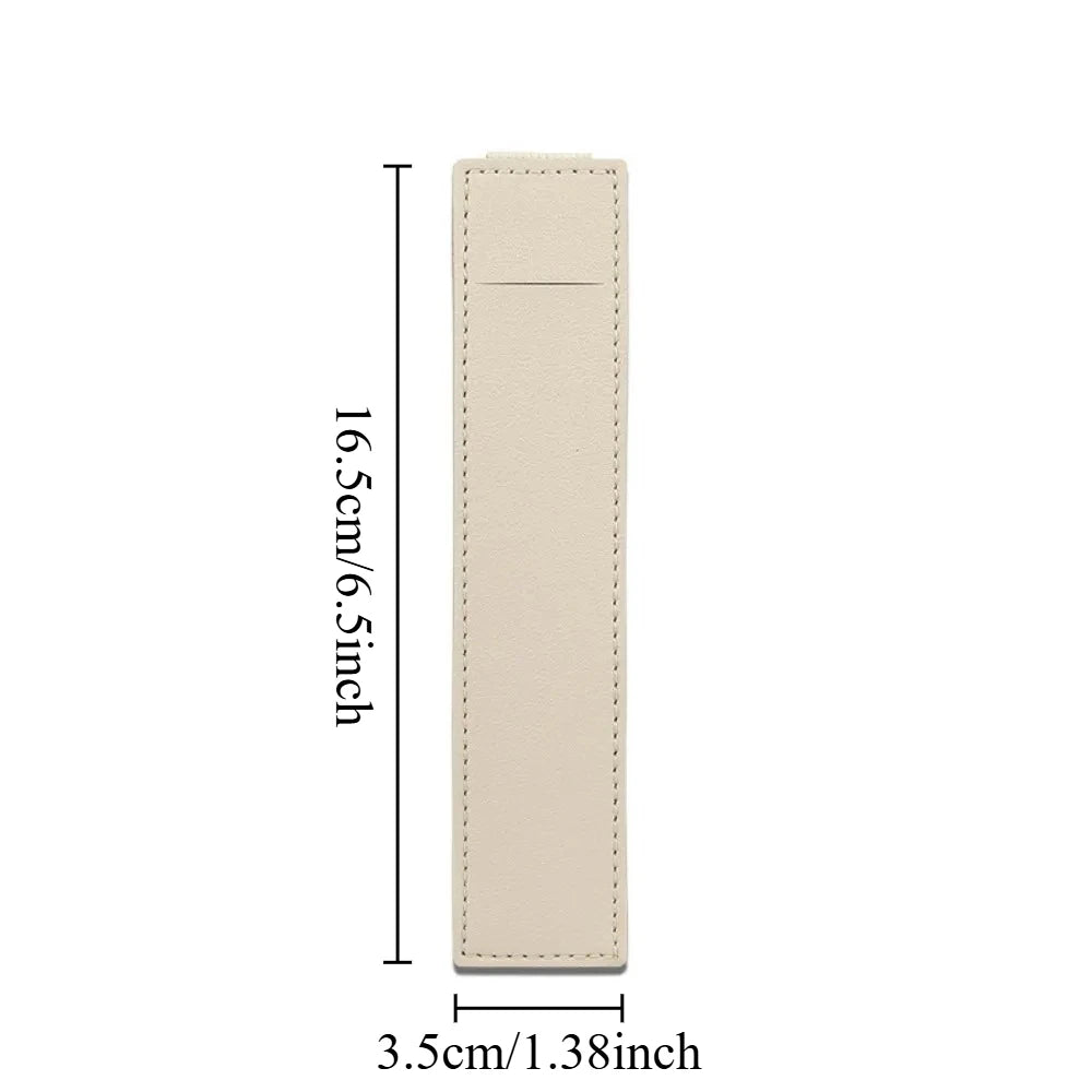 Étui à stylos en cuir PU avec bande élastique – Étui à stylos Schlankes pour journaux, écoles, bureaux et réunions 