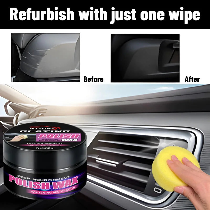 Universelles Leder- & Kunststoff Reparaturwachs – Auto Innenraum Pflegecreme für Leder, Kunststoff & Gummi (110 g)