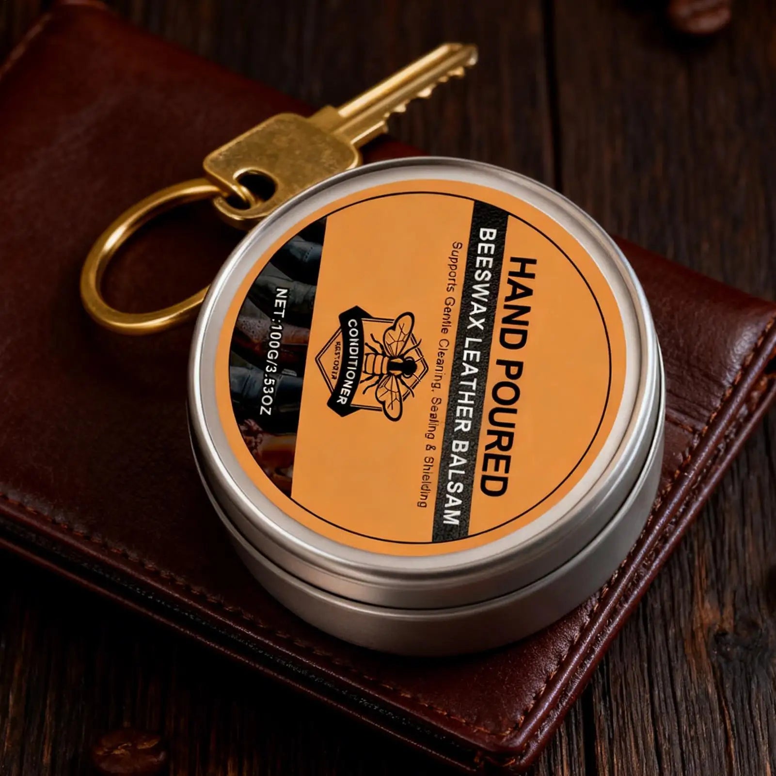 Leder Conditioner mit Bienenwachs – Pflege- & Detailbalsam für Jacken, Schuhe, Möbel, Taschen & Autositze