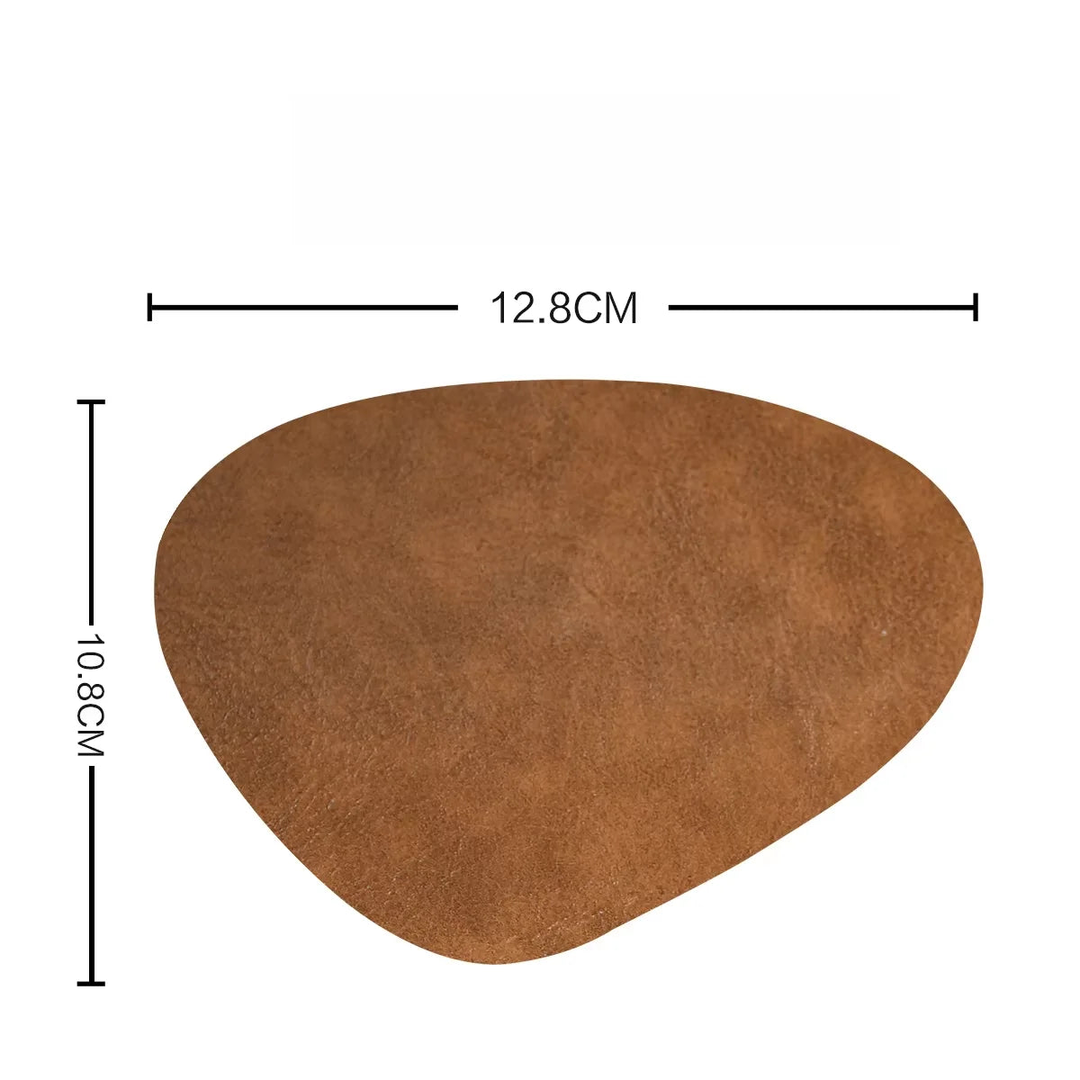 4er Set Leder Untersetzer rund – Kunstleder Getränkeuntersetzer mit Logo, stilvolle Tassenunterlagen für Kaffee, Tee & Tischdekoration