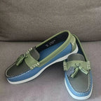 Klassische Herren Bootsschuhe aus echtem Leder – Handgefertigte Mokassins &amp; Casual Loafer mit rutschfester Gummisohle 