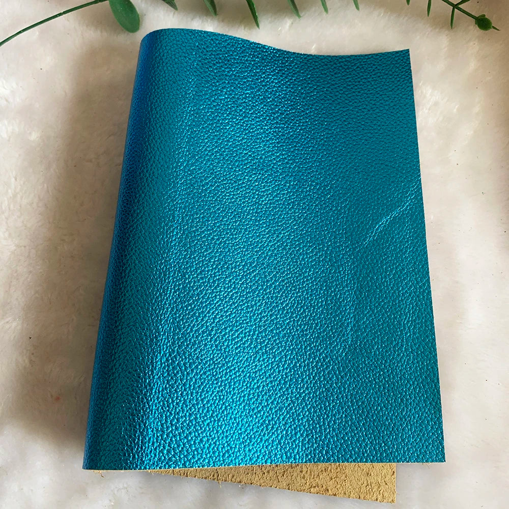 Metallisch glänzendes Echtleder Rindsleder – Gold & Silber Top Layer Leder 20 × 30 cm für DIY Taschen & Accessoires