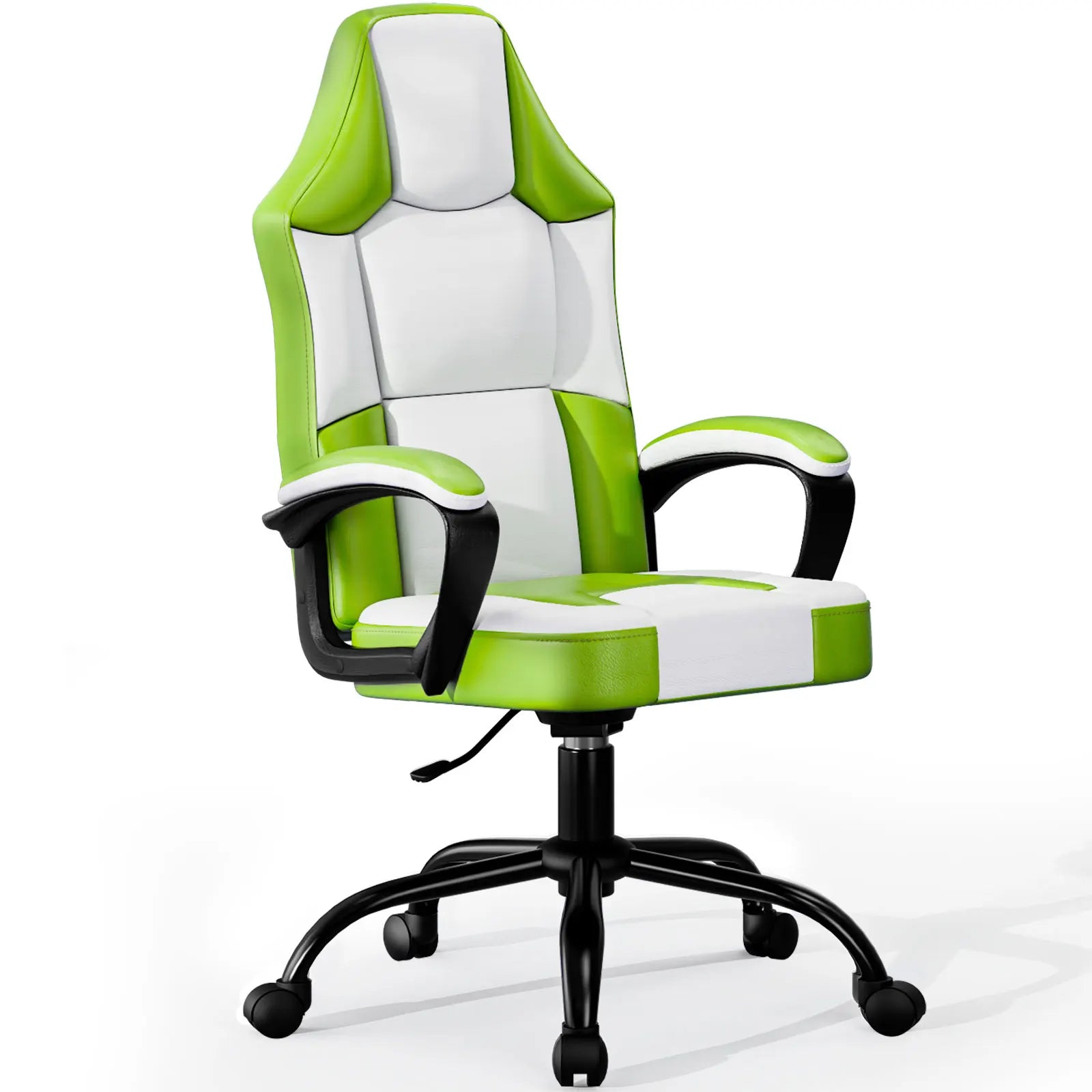 Ergonomischer Gaming Chair aus PU-Leder – Höhenverstellbarer Gamer- & Bürostuhl mit hoher Rückenlehne, Drehfunktion & Rollen für Erwachsene & Jugendliche