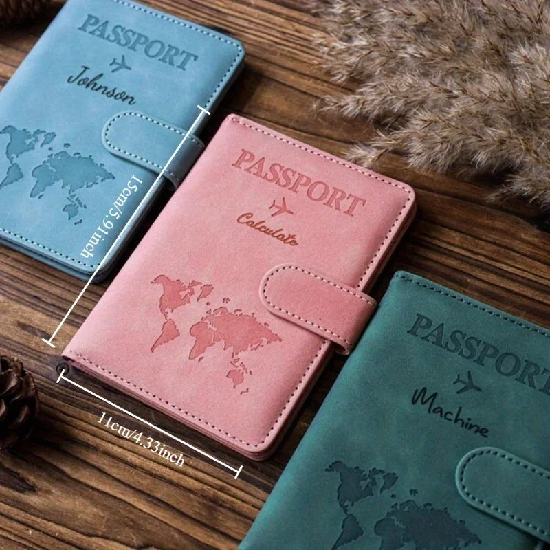 CEXIKA Personalisierte Reisepasshülle – PU-Leder Passport Cover mit Namensgravur als Geschenk zur Hochzeit & Reise