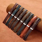 Vintage Uhrenarmband aus Oil-Wax-Leder - Correa de reloj de cuero de 18 mm a 22 mm con Dornschließe im klassischen Look para hombres y mujeres 