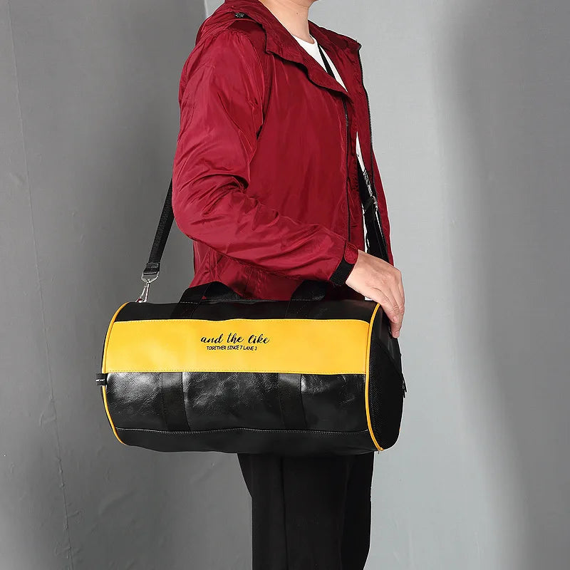 AND THE LIKE Unisex Fitness- & Reisetasche – Gym Bag aus Mikrofaser mit Trocken-/Nass-Trennung, Schulter- und Handtasche für Männer & Frauen