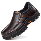Mocassins pour hommes au 100 % véritable Rindsleder – Weiche Slip-On Lederschuhe mit Dicker Sohle, Casual Schuhe en Schwarz &amp; Braun 