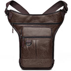 Multifunktionale Herren Bein- & Hüfttasche aus PU-Leder – Outdoor Sporttasche als Waist-, Crossbody- & Leg Bag für Wandern & Alltag