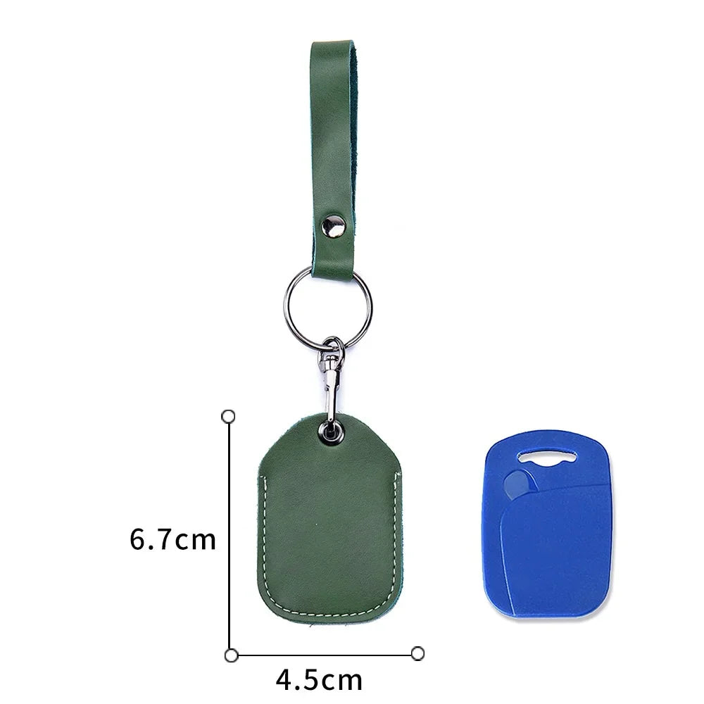 Personalisierbare Lederhülle für StarLine S96 & PIK Intercom – Premium Schutzcover aus Rindsleder für Alarm- & IC-Tags mit Schlüsselanhänger