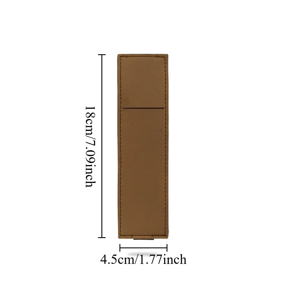 Étui à stylos en cuir PU avec bande élastique – Étui à stylos Schlankes pour journaux, écoles, bureaux et réunions 