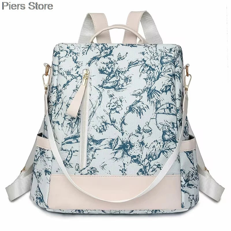 Großer Damen Rucksack aus weichem Lederlook – Modischer Softback Studentinnen-Rucksack mit viel Stauraum