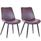HOMAVO YZ1 Esszimmerstühle 2er-Set – Moderne Design-Stühle aus Samt oder PU-Leder mit Rückenlehne & Metallgestell für Küche, Wohn- & Arbeitsbereich