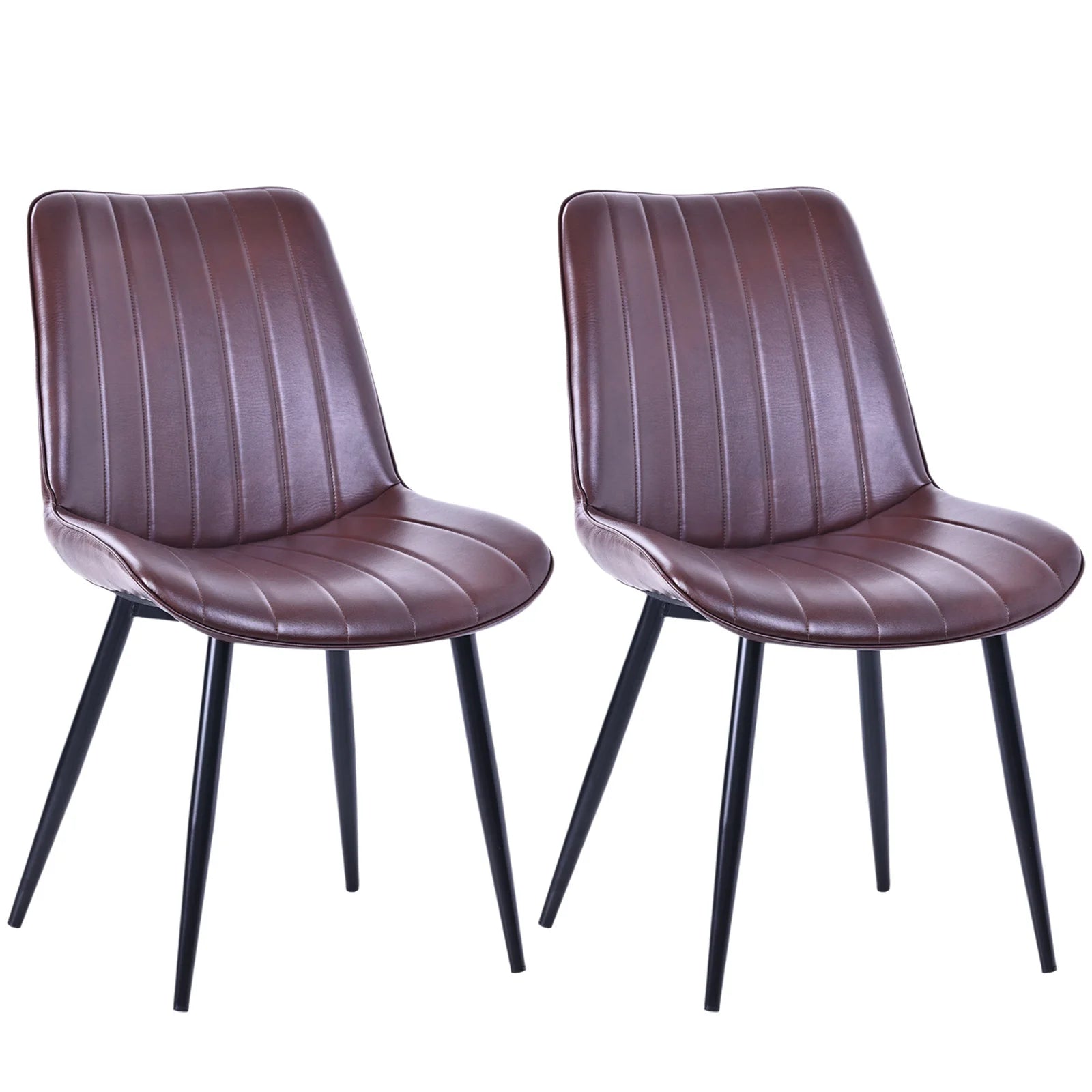 HOMAVO YZ1 Esszimmerstühle 2er-Set – Moderne Design-Stühle aus Samt oder PU-Leder mit Rückenlehne & Metallgestell für Küche, Wohn- & Arbeitsbereich