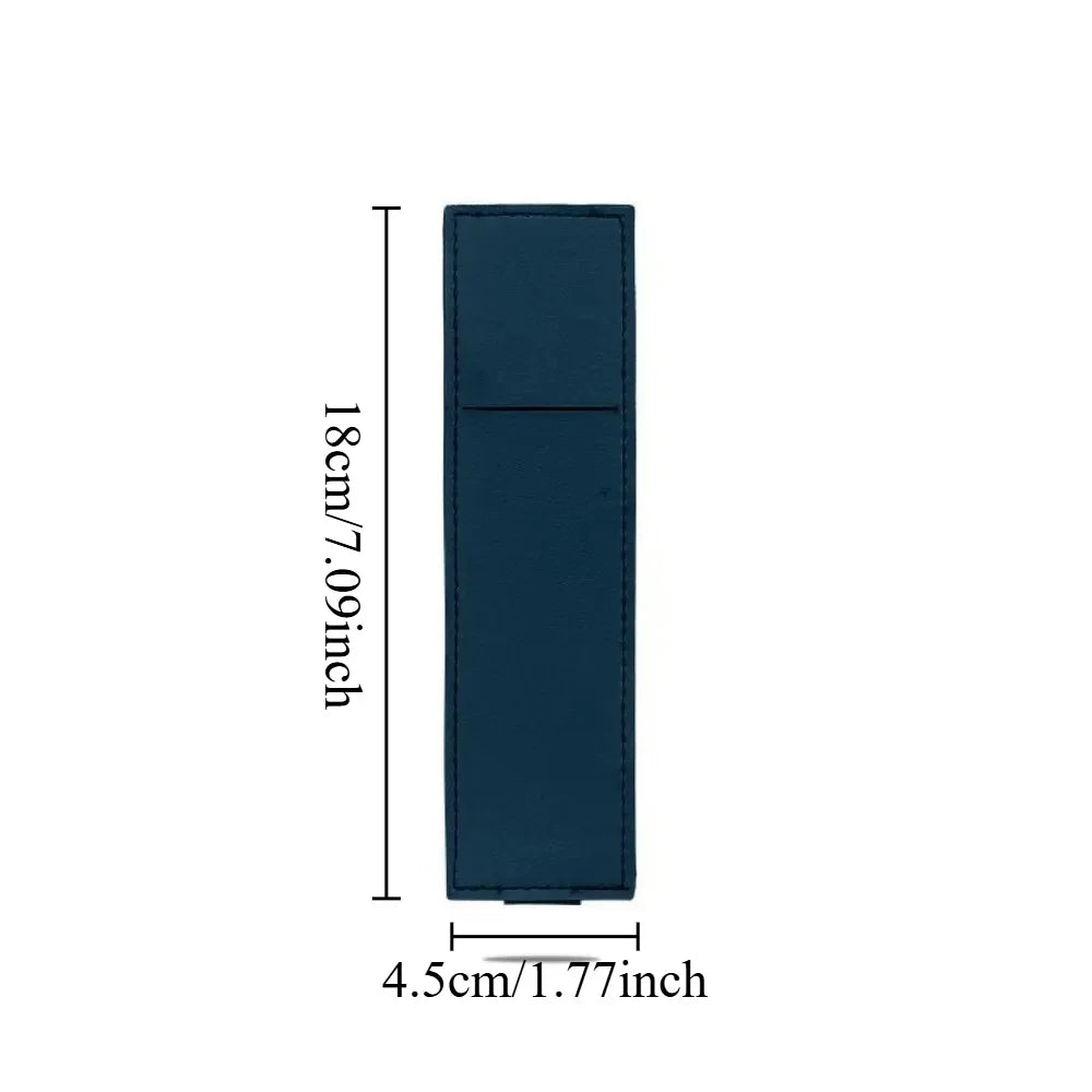 Étui à stylos en cuir PU avec bande élastique – Étui à stylos Schlankes pour journaux, écoles, bureaux et réunions 