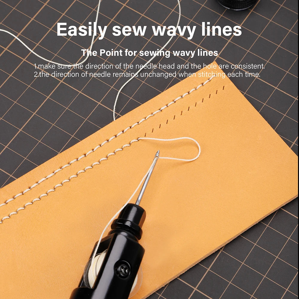 WUTA Leder Nähahle Speedy Stitcher Set – Profi Handnäh-Werkzeug für Leder, Canvas & Reparaturen