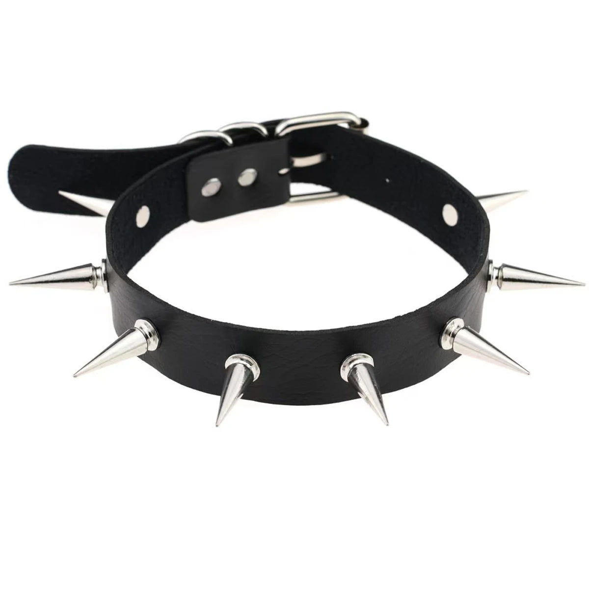 Halloween Rivet Punk Gothic Pu Leather Collar, Exaggerated Fashion Necklace, Gothic Sweet Cool Necklace