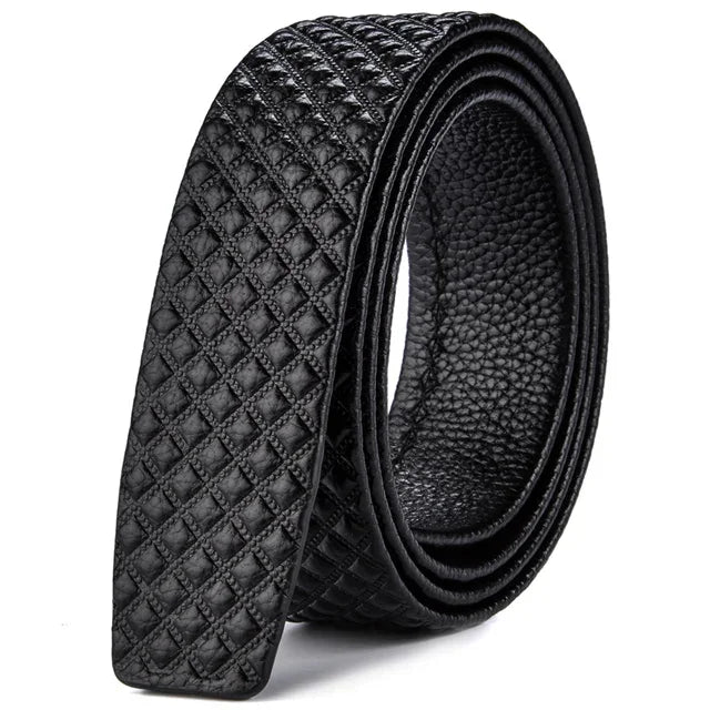 Herren Leder Gürtel ohne Schnalle – 3,5 cm Breite aus echtem Rindsleder in Schwarz, Braun, Blau, Grau & Weiß