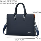 MOTAORA Herren PU-Leder Laptoptasche - Maletín de negocios y bolso bandolera para portátiles de 14 a 15,6 pulgadas, Arbeit &amp; Büro 