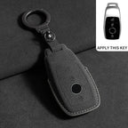 Wildleder Autoschlüssel Hülle für Mercedes-Benz – Edles Key Case Cover pour E-Klasse W213/W205, CLA &amp; AMG Modelle (2018–2020) 