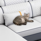 Canapé-lit en cuir électrique minimaliste – Canapé de luxe confortable avec support pour meubles modernes