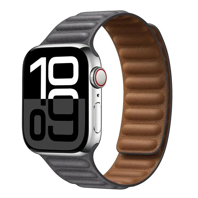 Magnetisches Lederarmband für Apple Watch – Original Leather Loop Strap 38–49 mm für Series 3–11, SE & Ultra 2