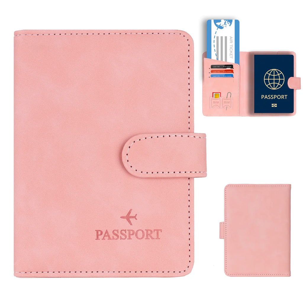 TRASSORY Reisepasshülle mit RFID-Schutz – Schlanke PU-Leder Passport Wallet mit Kartenfächern für Damen &amp; Herren