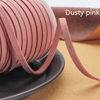 Flaches geflochtenes Kunstveloursband 5 mm – 5 Yards Faux Suede Kordel für Schmuck, Armbänder & DIY Handarbeit