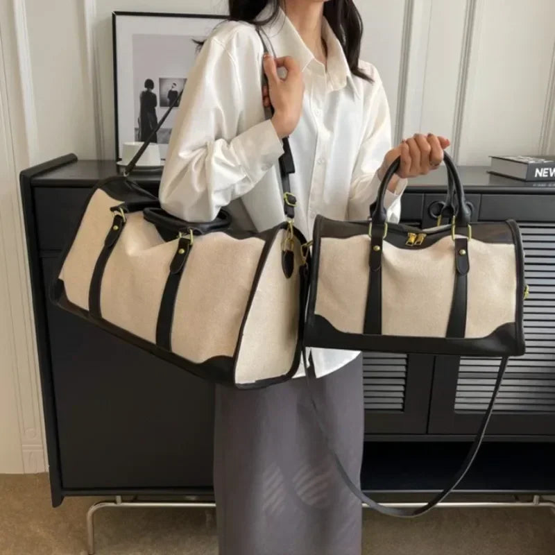 Große Damen Travel Bag 2025 – Modische Schulter- &amp; Reisetasche mit Reißverschluss, leichte Commuter Handtasche mit großem Fassungsvermögen 