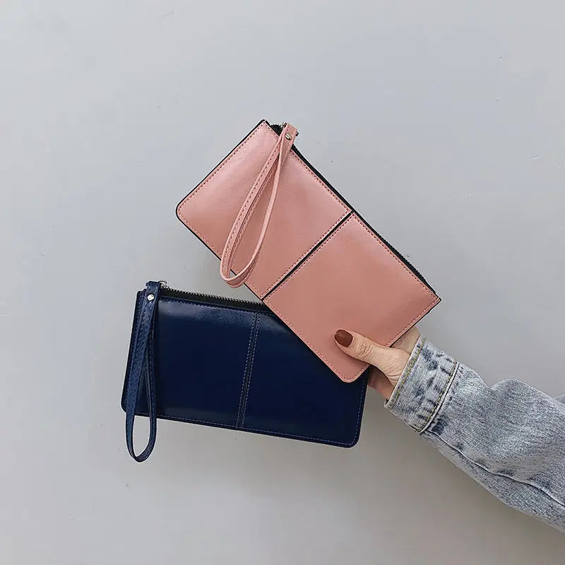 Yogodlns Damen Langgeldbörse aus PU-Leder – Elegante Clutch mit Reißverschluss, Kartenfächern, Münzfach &amp; Handyfach