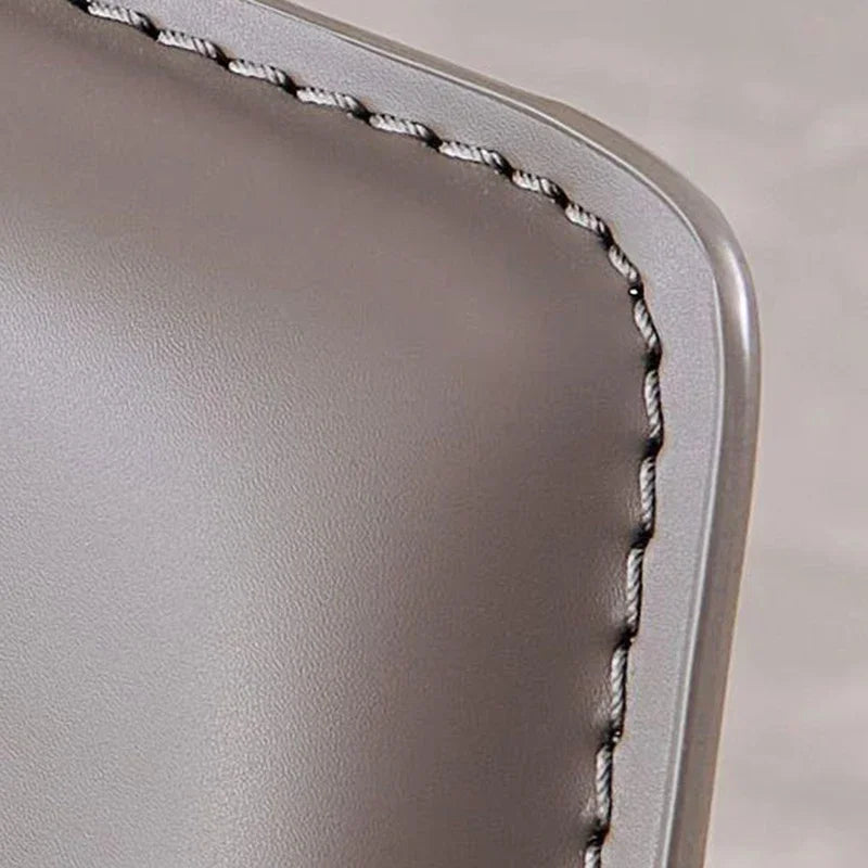 Moderner Esszimmerstuhl 2er-Set aus Sattelleder – Silla de comedor de diseño italiano con Lederoptik y Metallgestell im minimalistaischen Luxus-Stil 