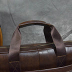 Newsbirds Herren Leder-Aktentasche – Vintage Cowhide Briefcase für 15,6" Laptop, Crossbody Schultertasche