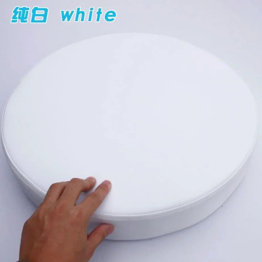 Rundes Sitzkissen aus Kunstleder Ø35 cm – Wasserdichtes, dick gepolstertes Stuhlkissen für Büro, Zuhause & Fahrzeug