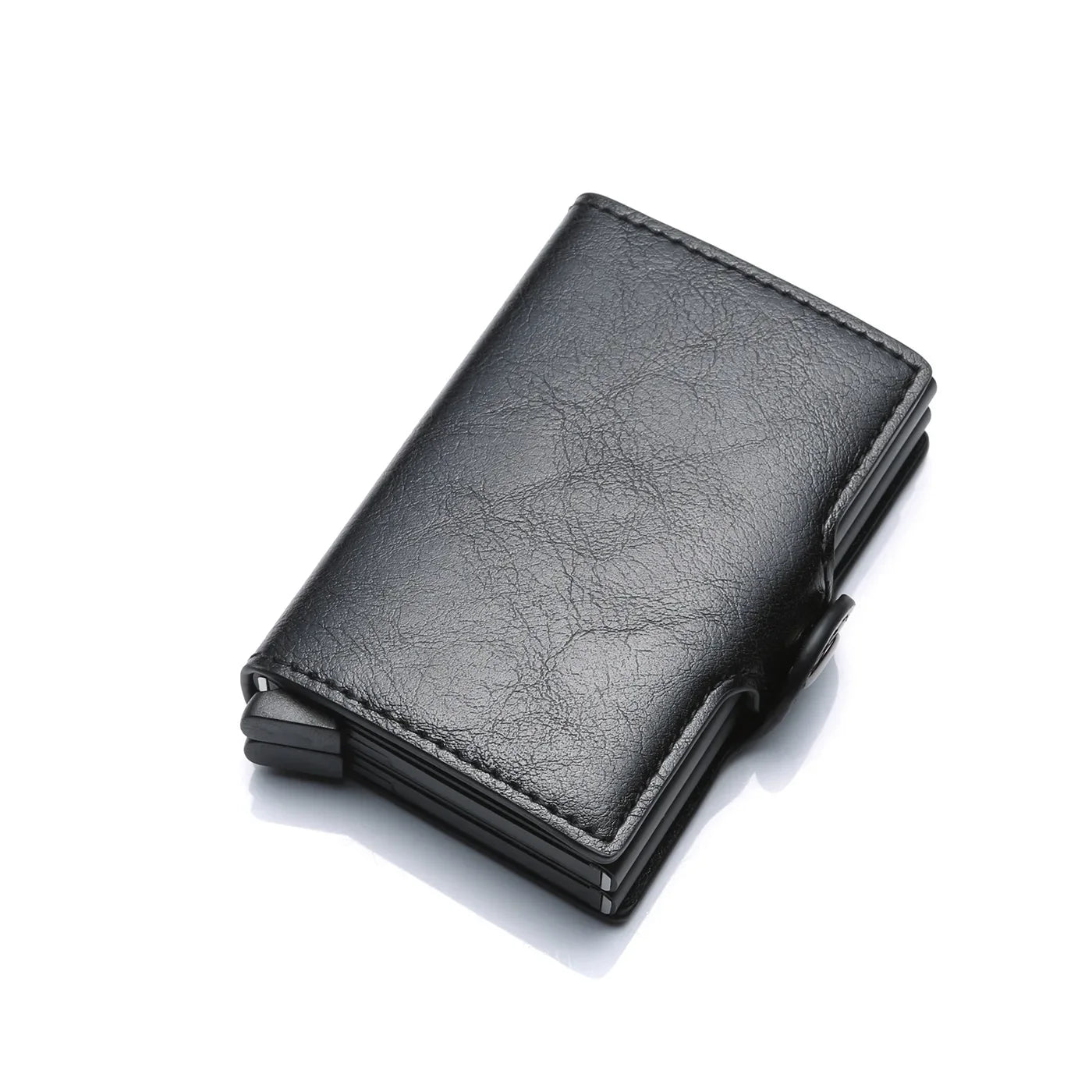 RFID Herren Kartenetui aus Carbonfaser – Slim Mini Wallet mit 14 Kartenfächern, PU-Leder & Aluminium, Kompakte Geldbörse für Kreditkarten