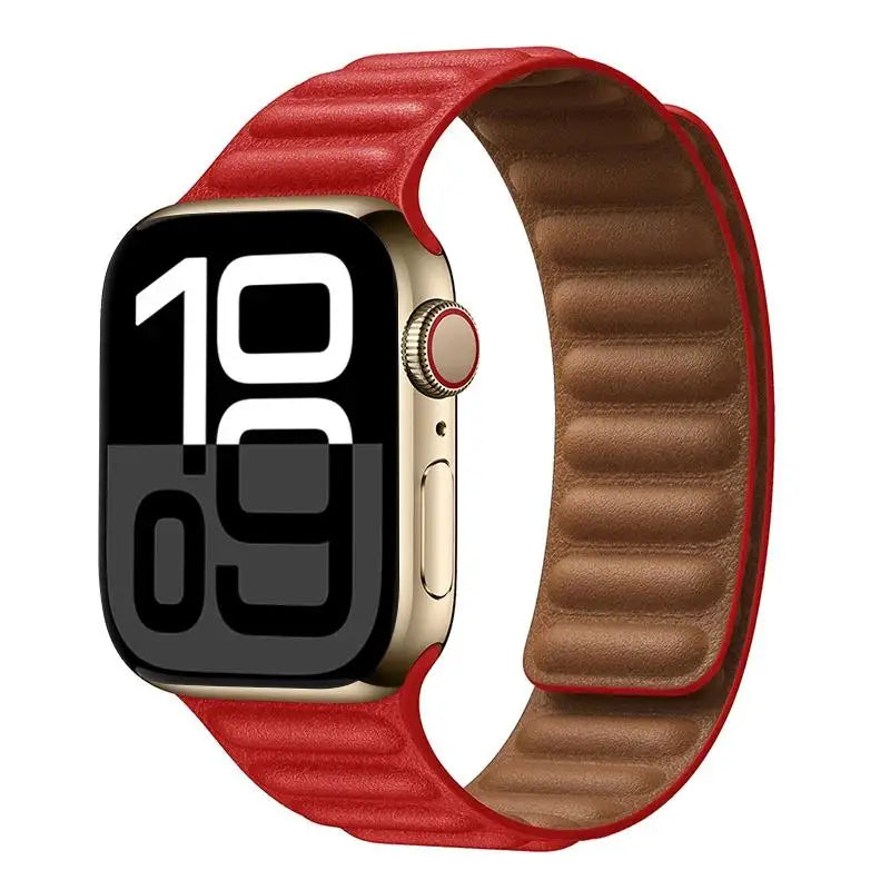 Magnetisches Lederarmband für Apple Watch – Original Leather Loop Strap 38–49 mm für Series 3–11, SE & Ultra 2