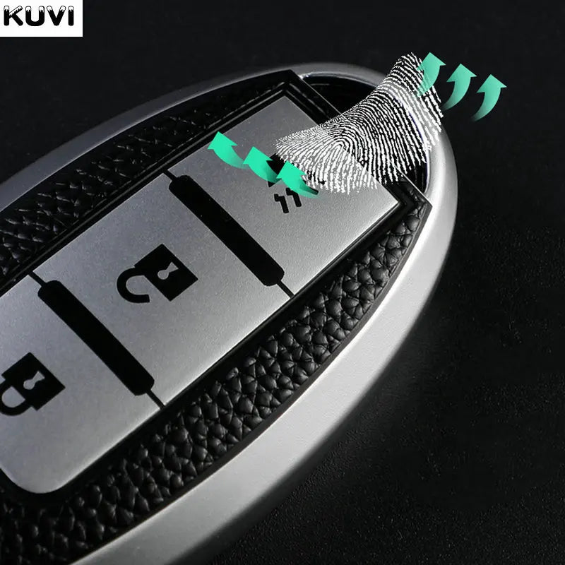 Premium Leder-TPU Autoschlüssel Hülle für Nissan & Infiniti – Robuste Key Case Cover Schale für Qashqai, X-Trail, Juke & mehr