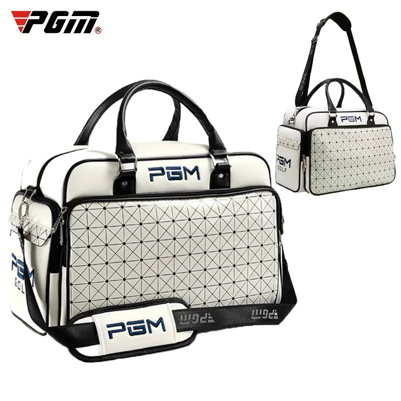 Sac de golf PGM YWB016 – Grand sac de golf en cuir PU avec doubles compartiments, protection et design étanche 