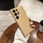 Personalisierte 3D Leder Handyhülle mit Namensgravur – Luxus Faux Leather Case für Samsung Galaxy S25 bis S20, A & FE Serie